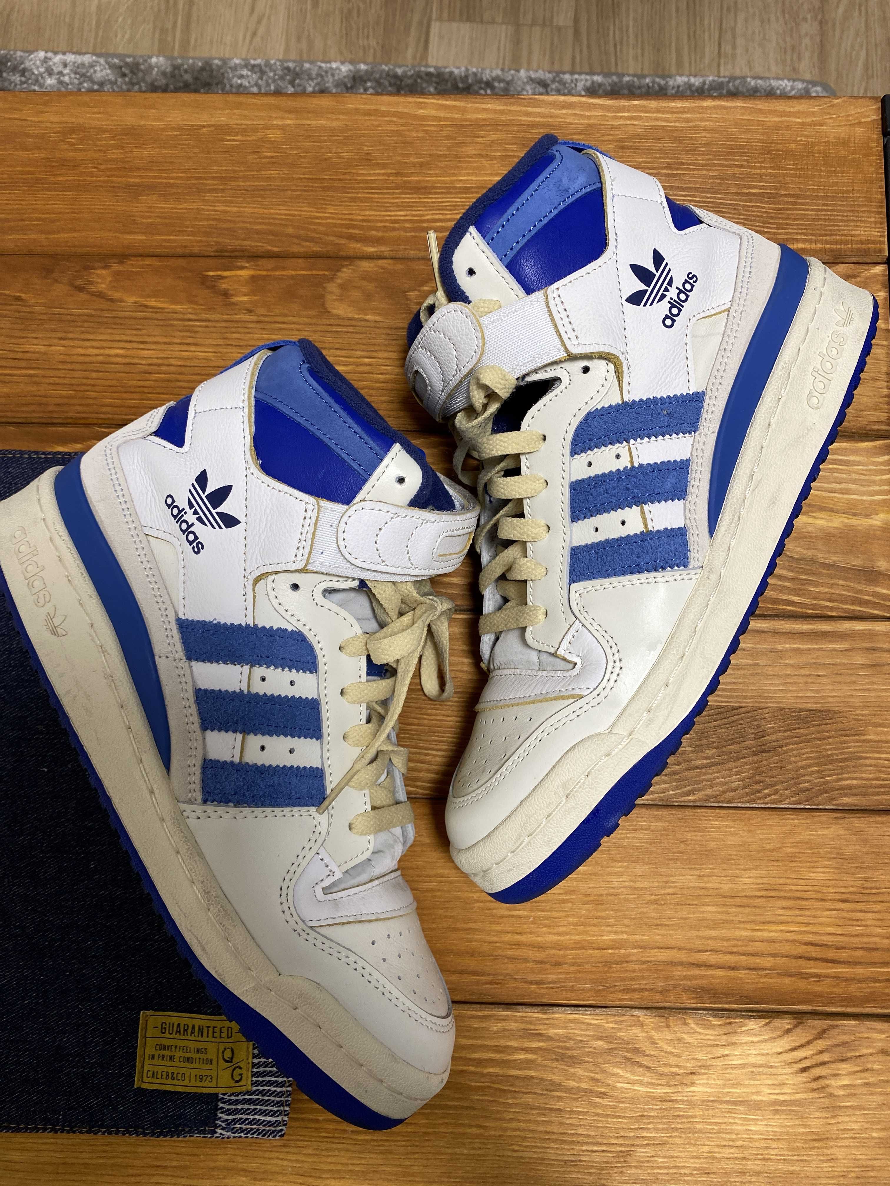 adidas Forum 84 High Blue Thread "Off White-Bright Blue/Footwear White"