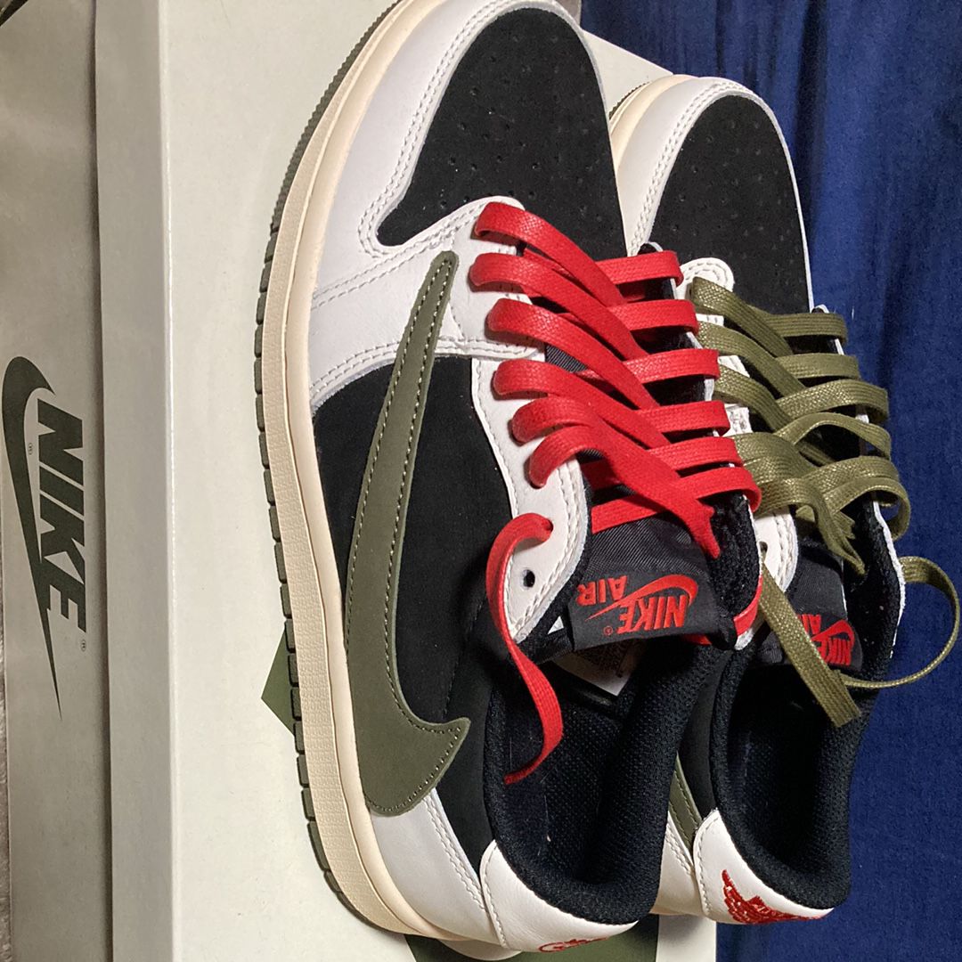 Travis Scott × Nike Women's Air Jordan 1 Low OG "Medium Olive"
