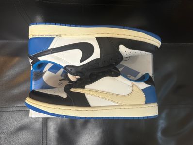 Travis Scott × fragment design × Nike Air Jordan 1 Low OG SP "Military Blue"