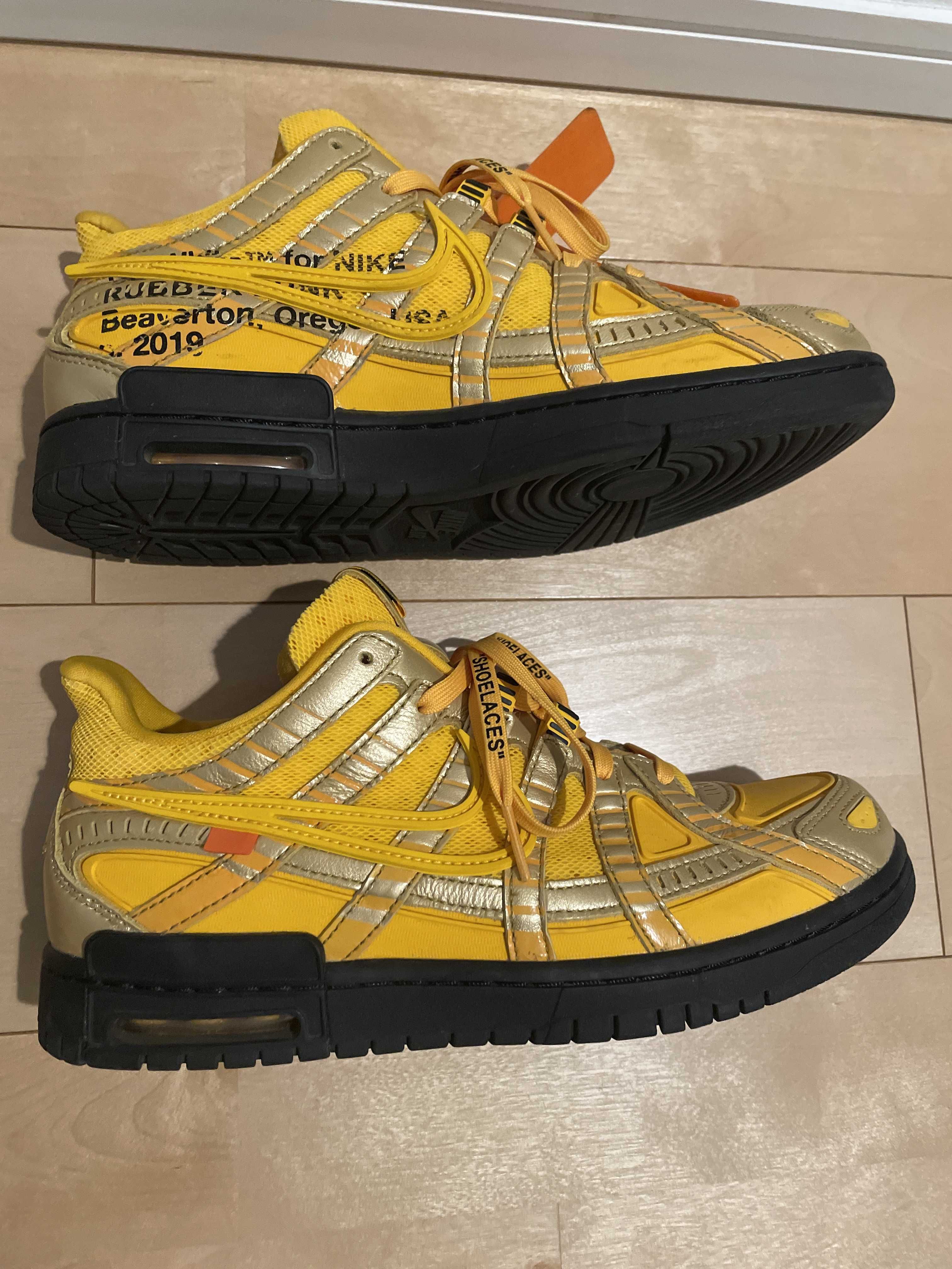 Off-White × Nike Air Rubber Dunk "University Gold"