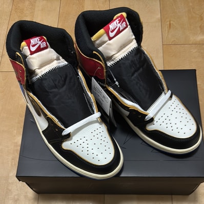 fragment design × UNION × Nike Air Jordan 1 High OG "Black/Varsity Red"