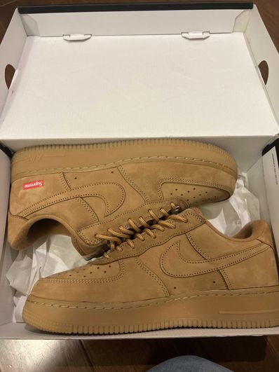Supreme × Nike Air Force 1 Low "Flax/Wheat"