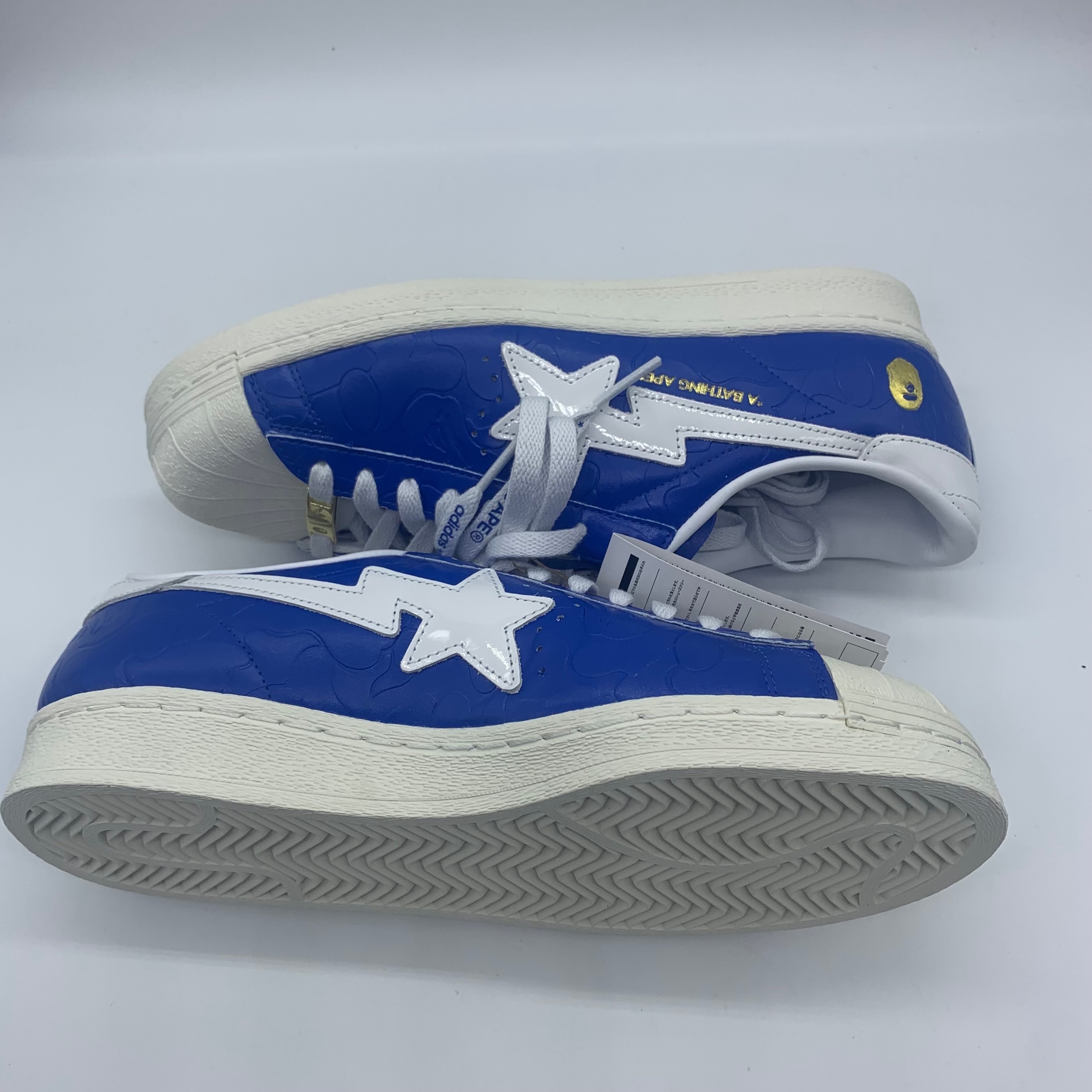 A BATHING APE × adidas Superstar "Blue/Footwear White/Off White"