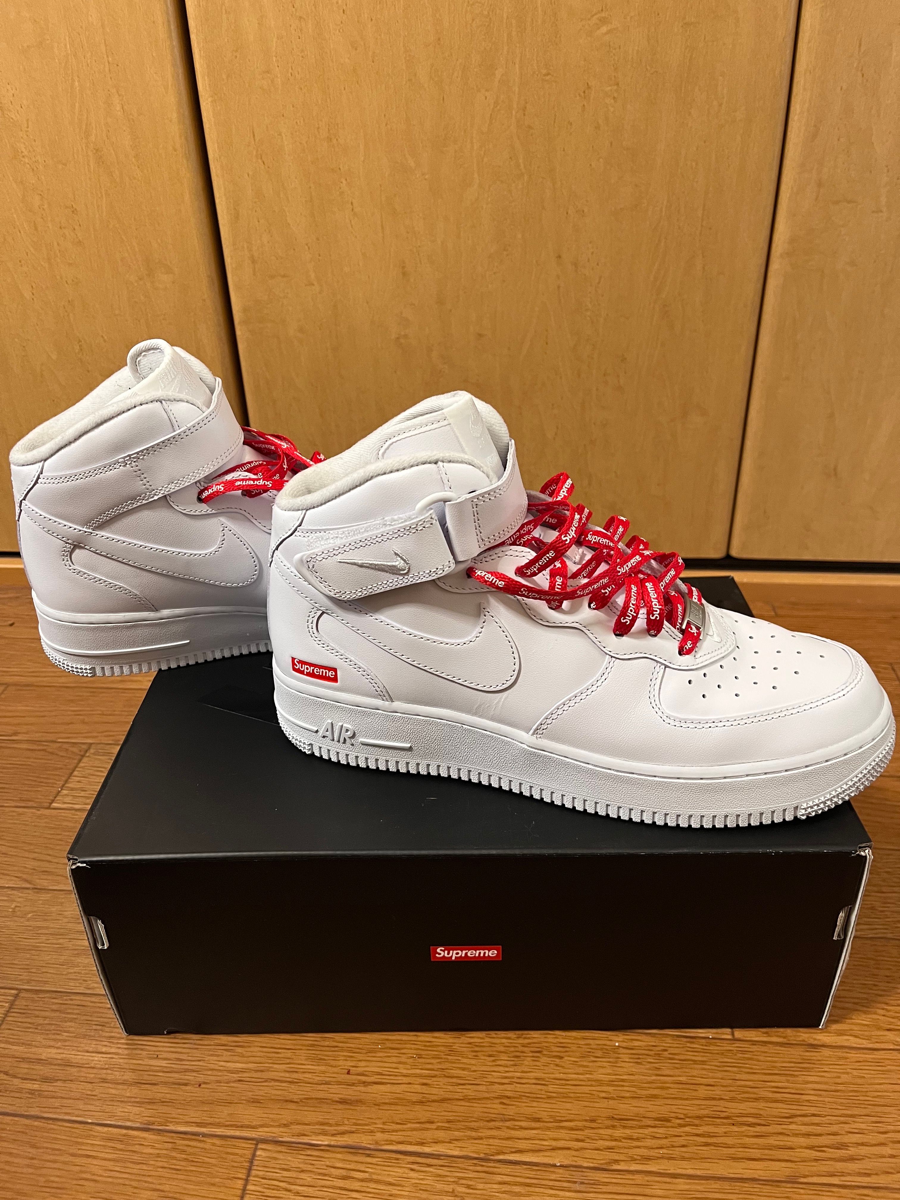 Supreme × Nike Air Force 1 Mid "White" FW24