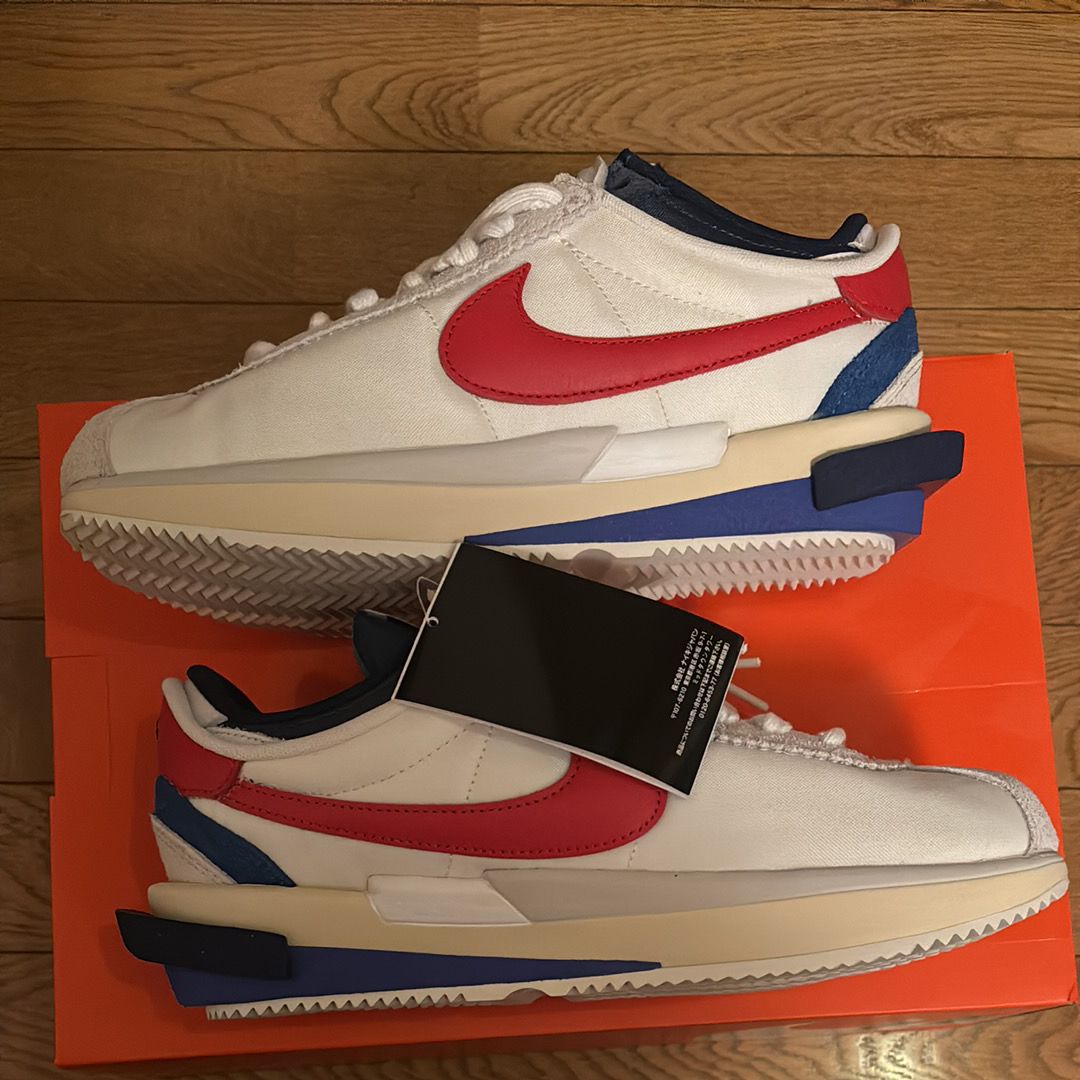 sacai × Nike Zoom Cortez "White and University Red"