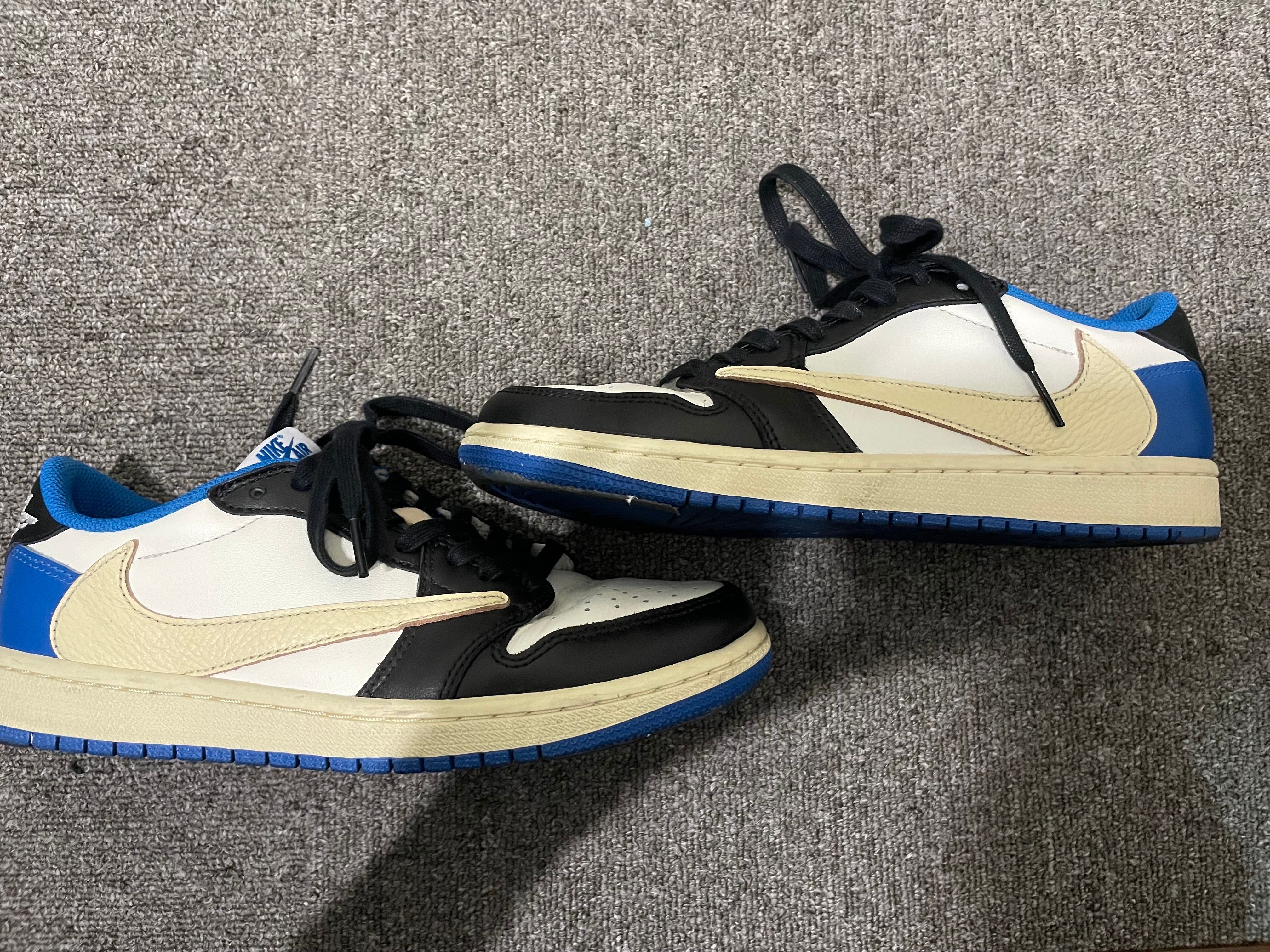 Travis Scott × fragment design × Nike Air Jordan 1 Low OG SP "Military Blue"