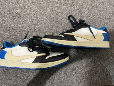 Travis Scott × fragment design × Nike Air Jordan 1 Low OG SP "Military Blue"