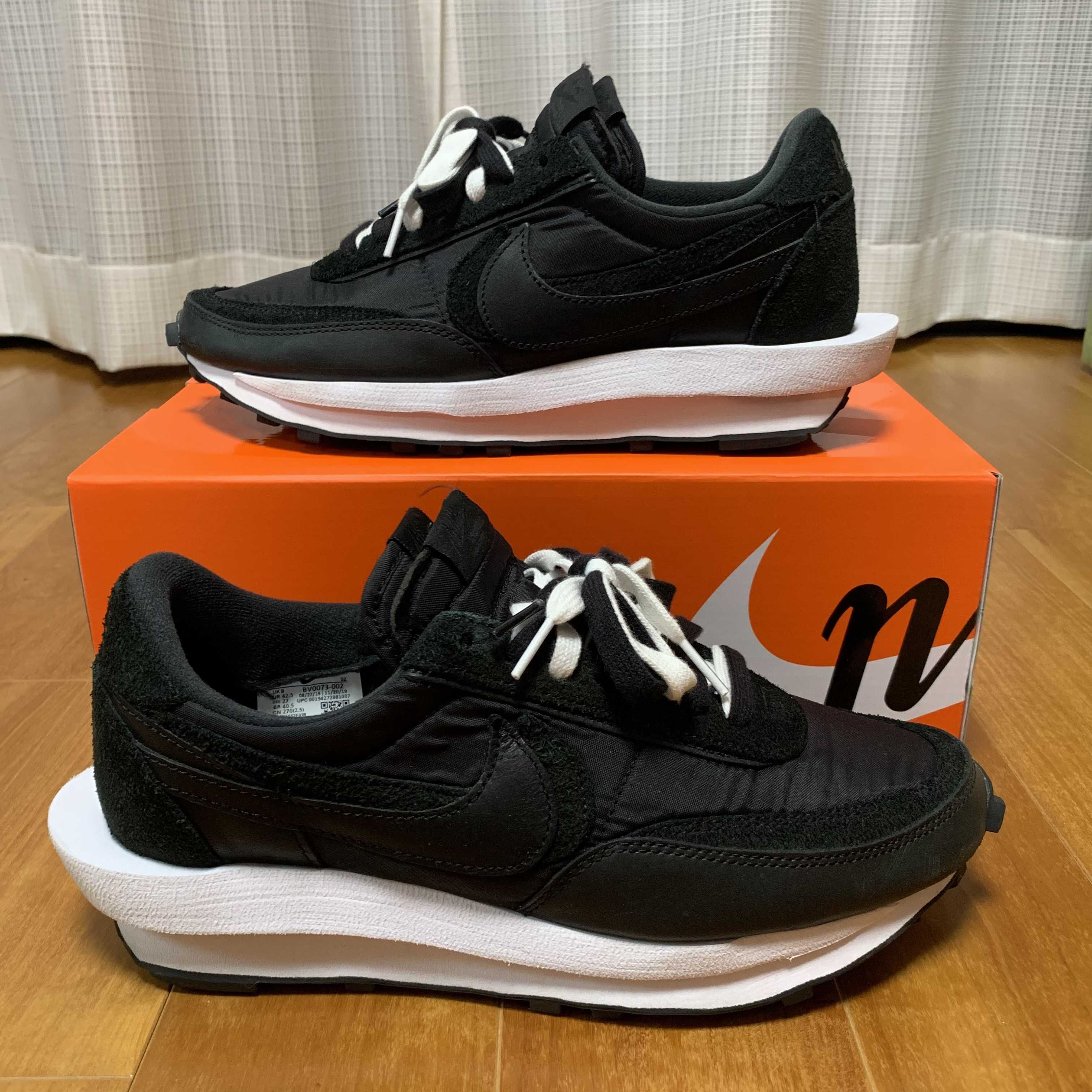 sacai × Nike LDV Waffle "Triple Black"