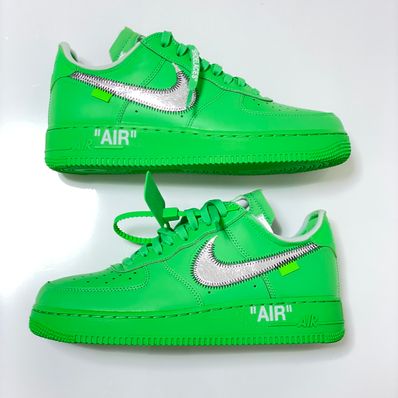 Off-White × Nike Air Force 1 Low "Brooklyn/Light Green Spark"