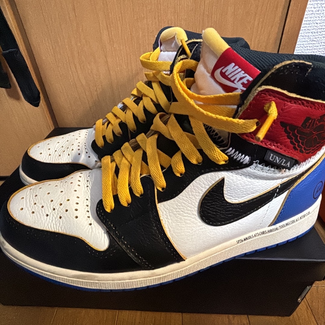fragment design × UNION × Nike Air Jordan 1 High OG "Black/Varsity Red"