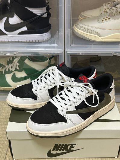Travis Scott × Nike Women's Air Jordan 1 Low OG "Medium Olive"