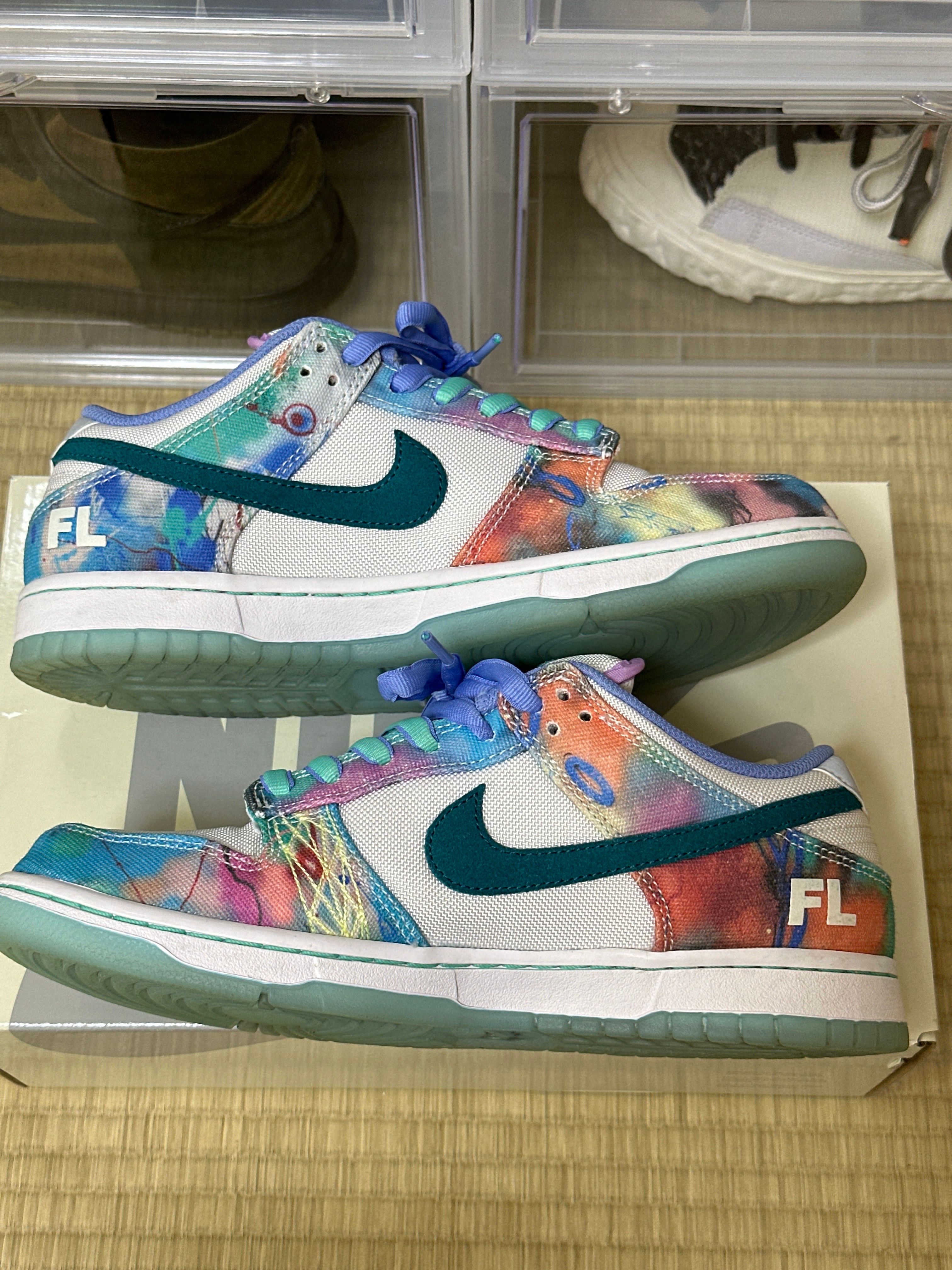 Futura × Nike SB Dunk Low "White and Geode Teal"