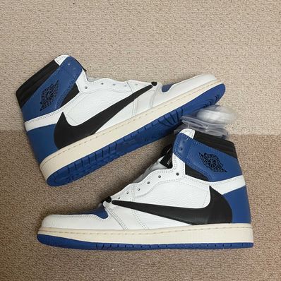 Travis Scott × fragment design × Nike Air Jordan 1 Retro High OG SP "Military Blue"