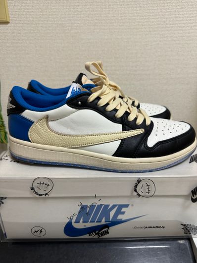 Travis Scott × fragment design × Nike Air Jordan 1 Low OG SP "Military Blue"