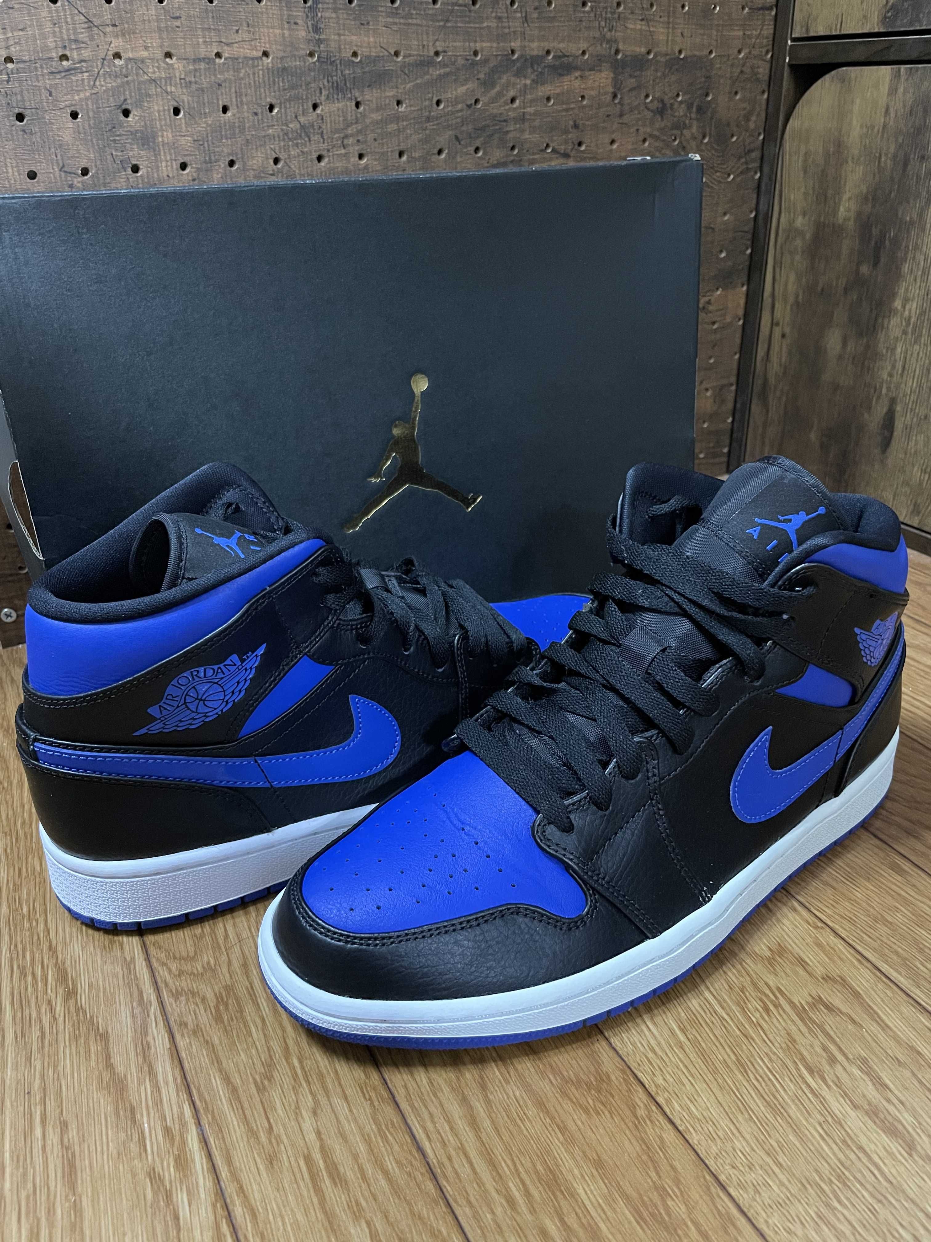 NIKE AIR JORDAN 1 MID "BLACK/BLUE"