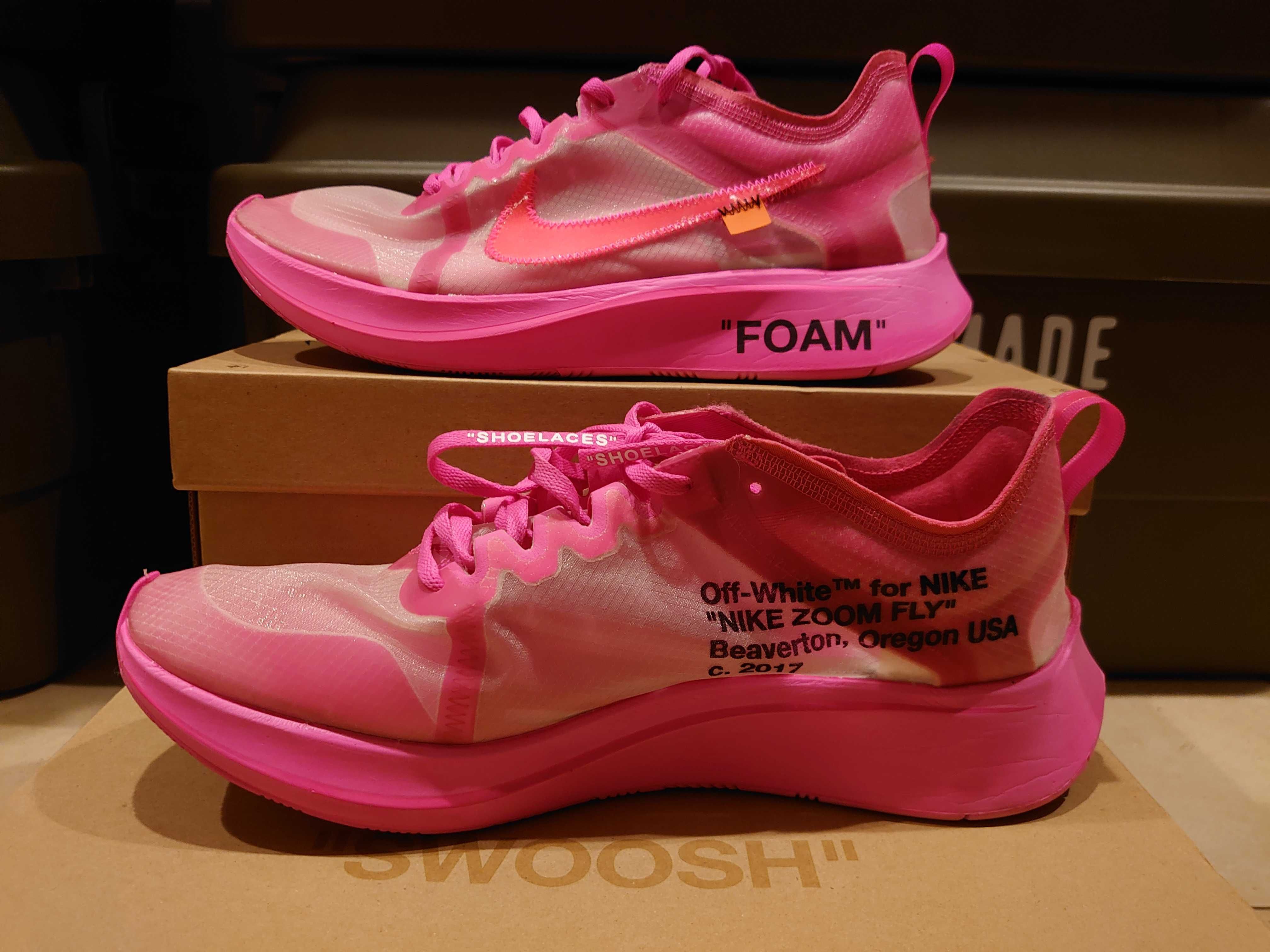 Off-White × Nike Zoom Fly "Pink"
