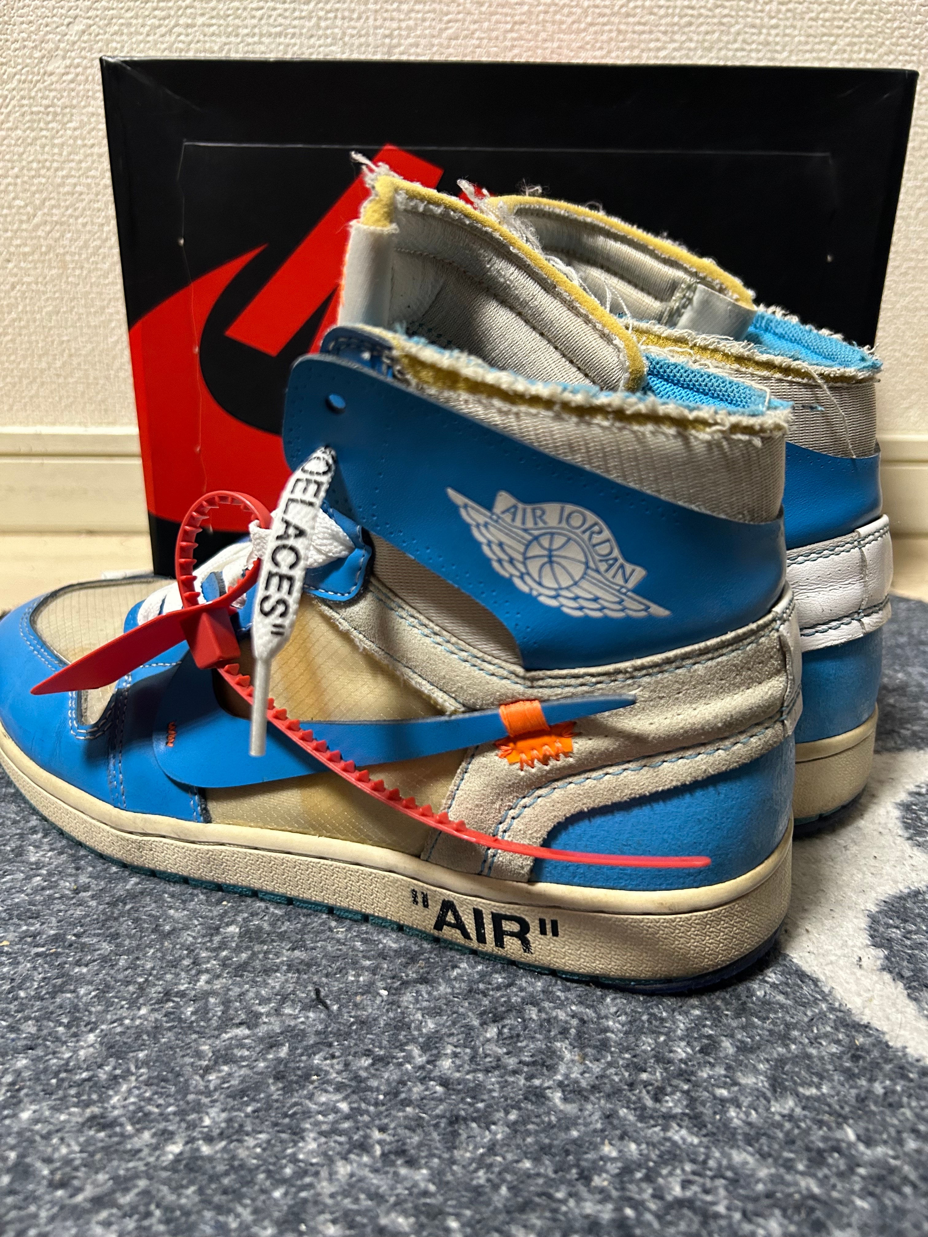 Off-White × Nike Air Jordan 1 High UNC "White/Dark Powder Blue"