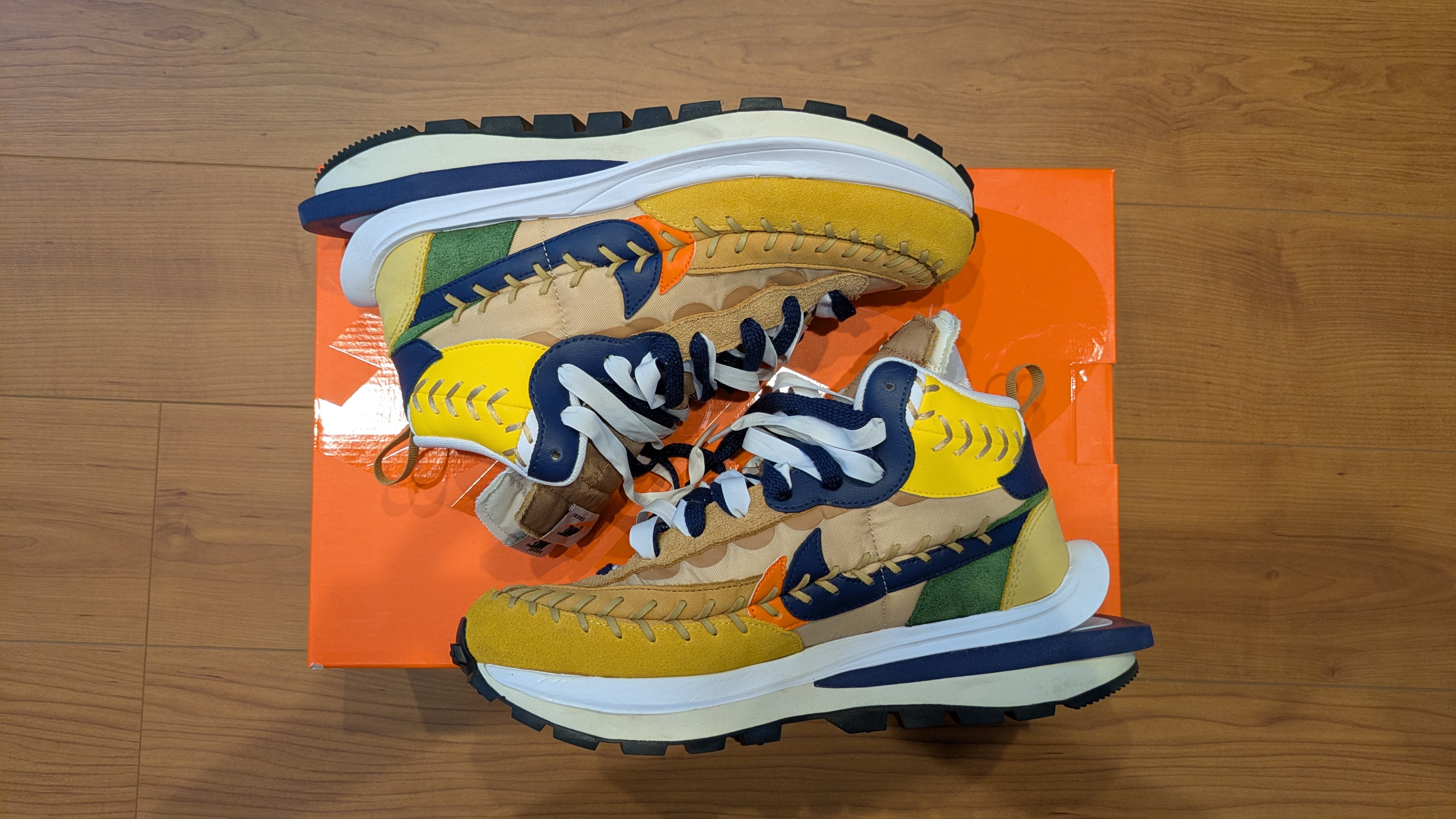 Jean-Paul Gaultier × sacai × Nike VaporWaffle "Sesame/Multi Color"