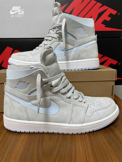 Nike Women's Air Jordan 1 High Zoom Air Comfort "Grey Fog/White/Celestine Blue"