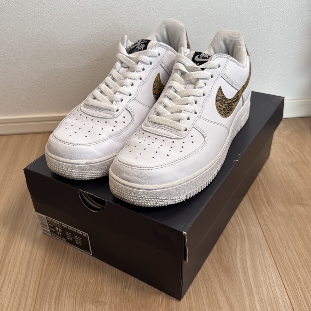 Nike Air Force 1 Low Retro PRM QS "Ivory Snake" (2019) (AO1635-100) (Includes Socks)