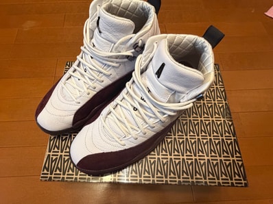 A Ma Maniere × Nike Women's Air Jordan 12 "White and Burgundy Crush"