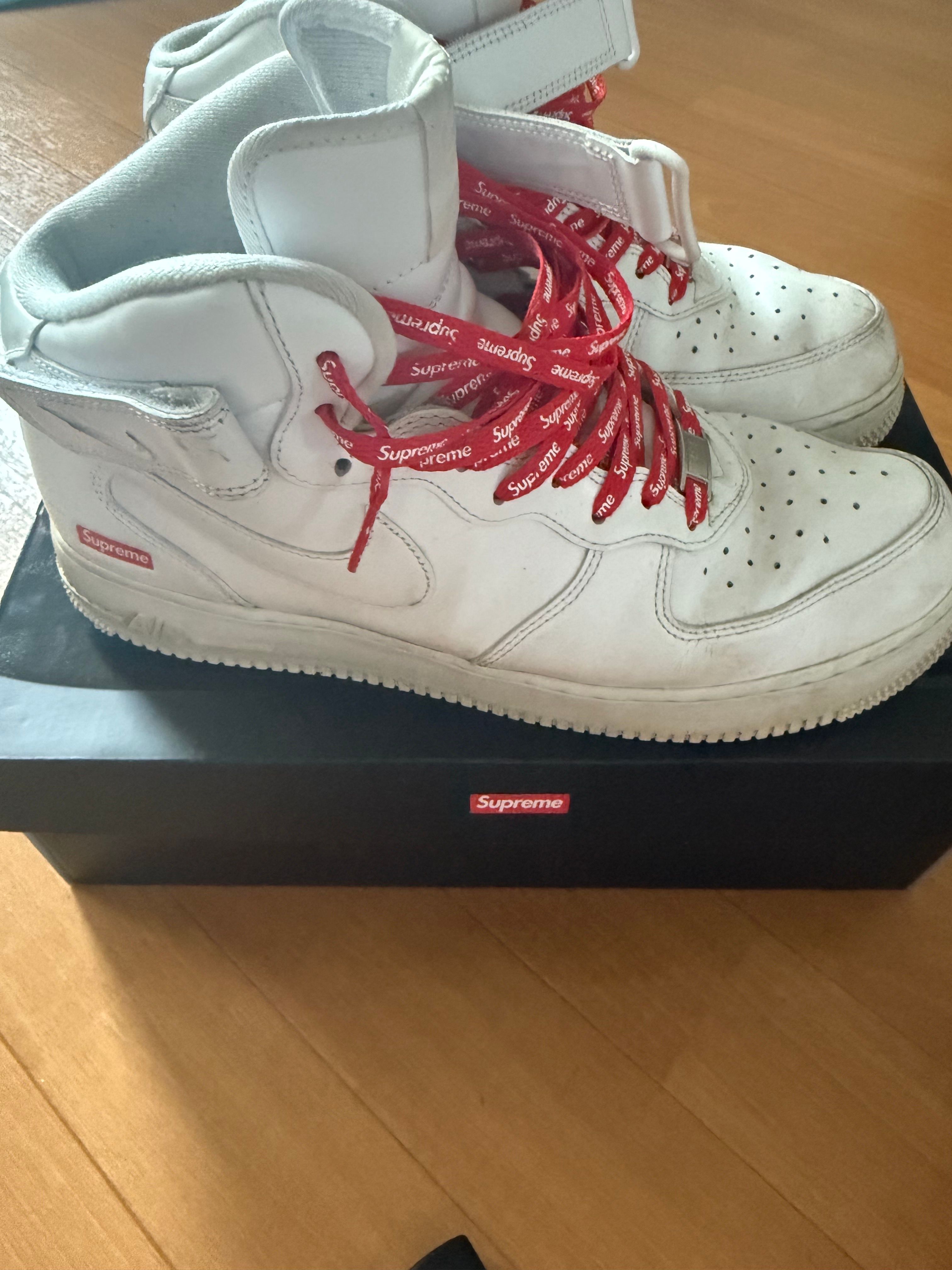 Supreme × Nike Air Force 1 Mid "White" FW24