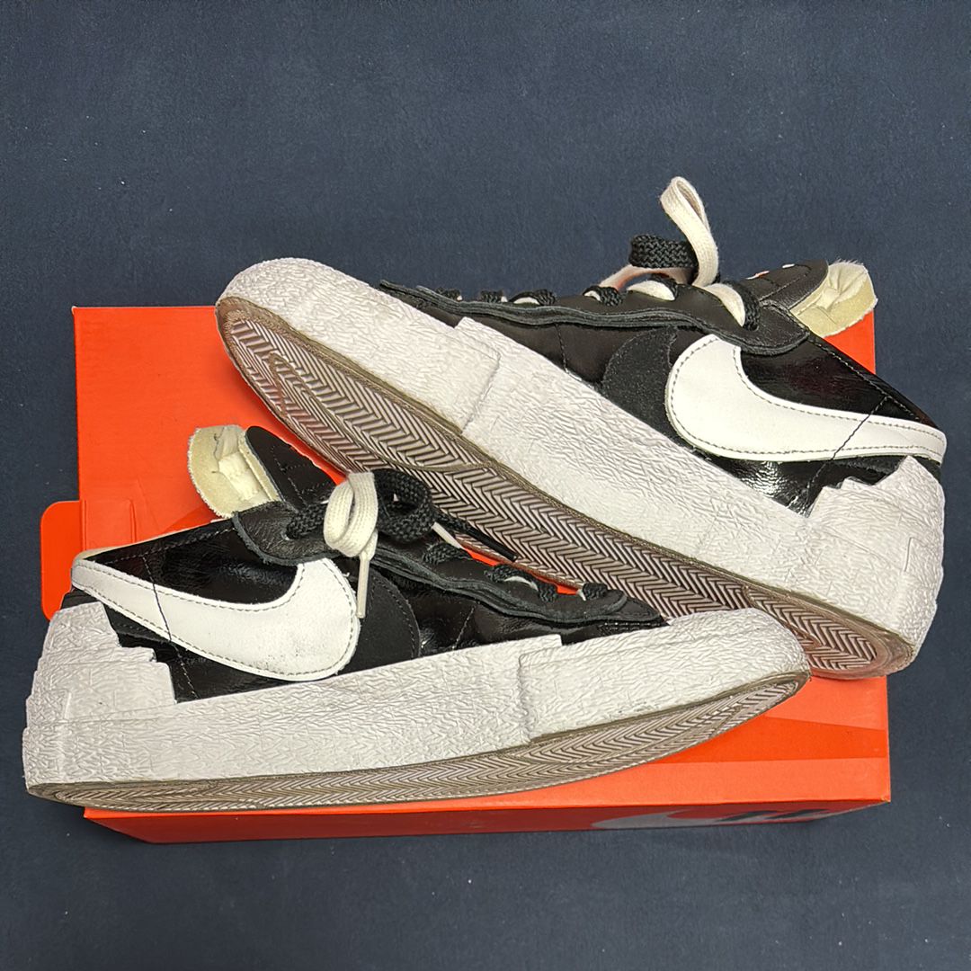 sacai × Nike Blazer Low "Black Patent Leather"