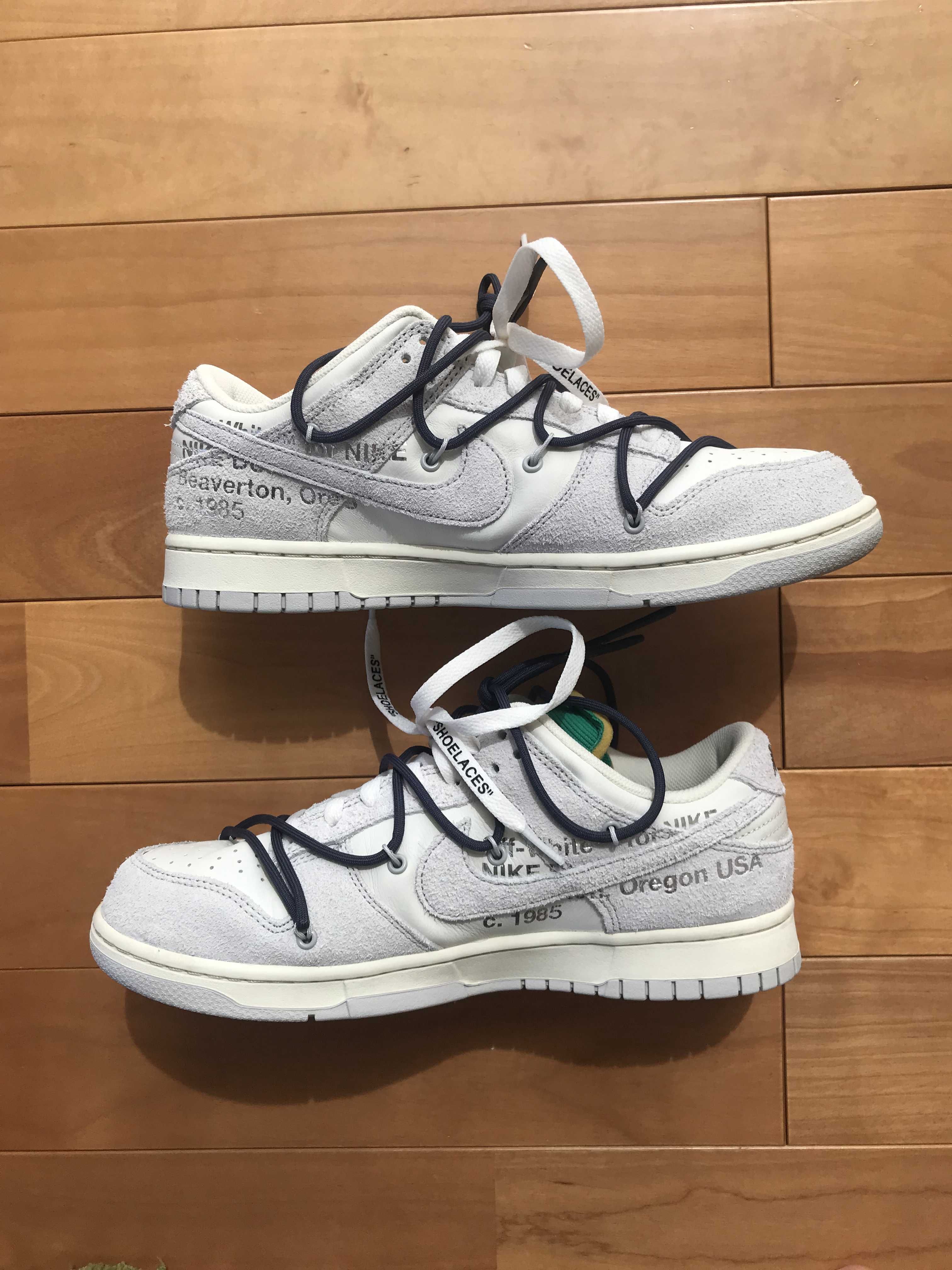 Off-White × Nike Dunk Low "Sail/Neutral Grey/Gridiron"