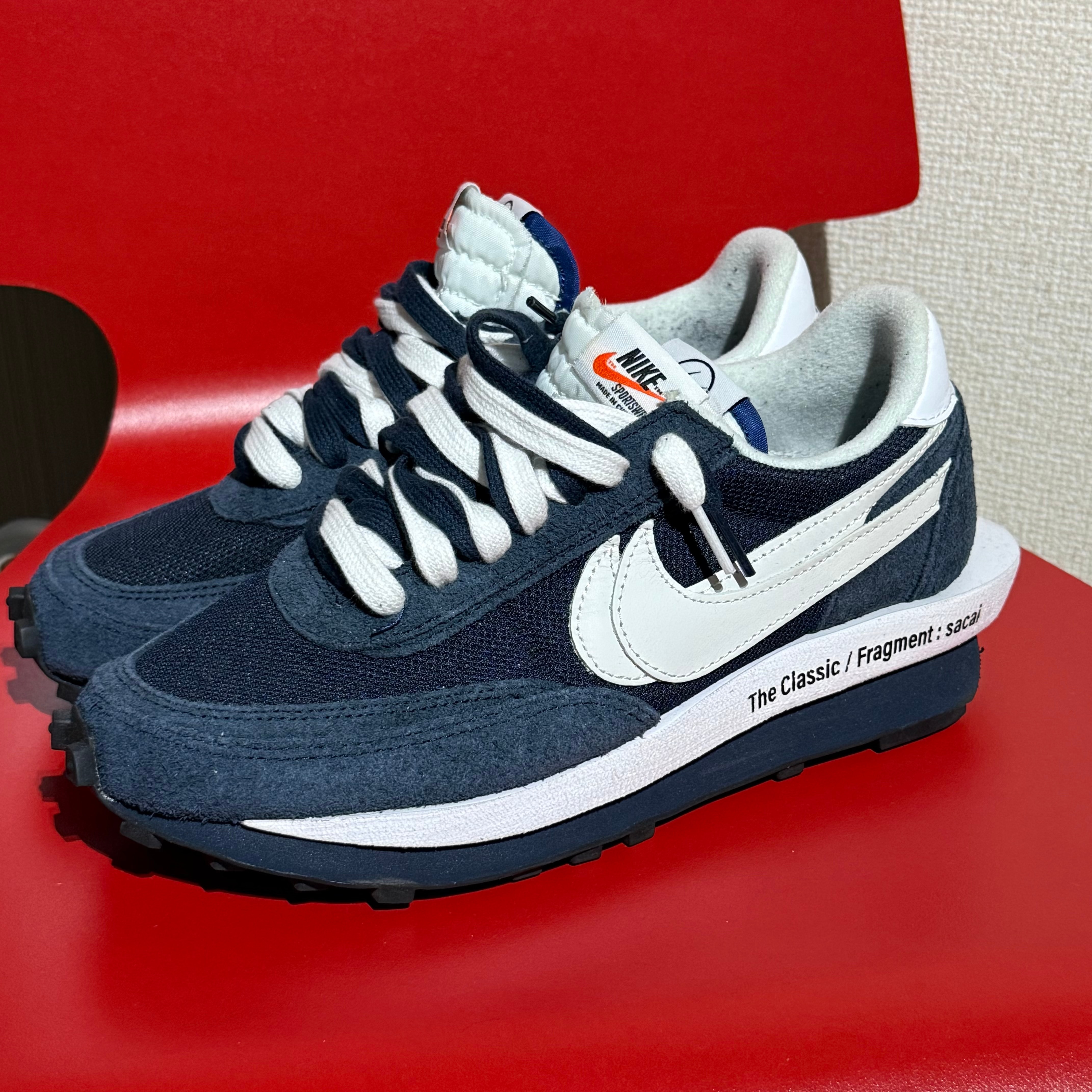 fragment design × sacai × Nike LD Waffle "Blackended Blue"
