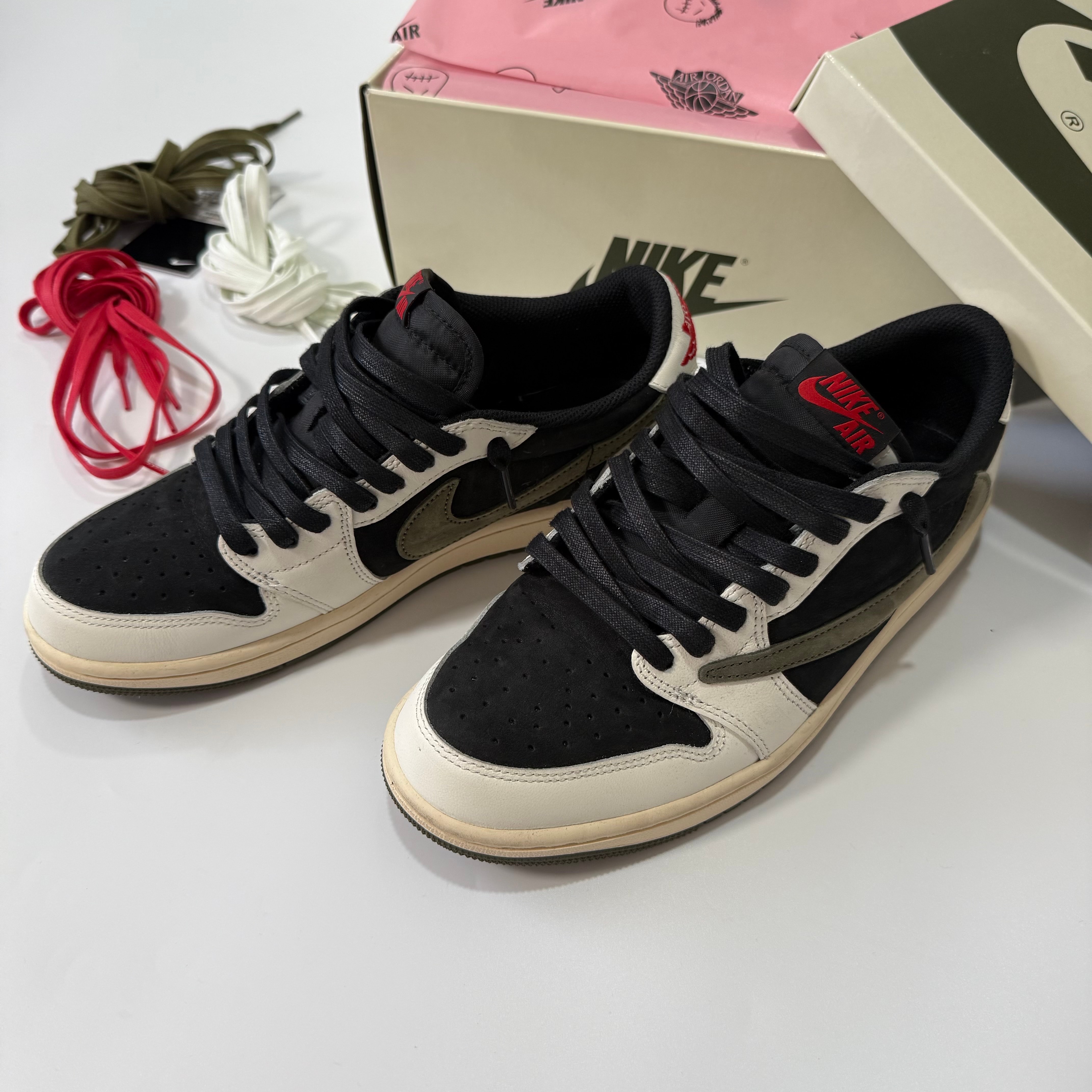 Travis Scott × Nike Women's Air Jordan 1 Low OG "Medium Olive"
