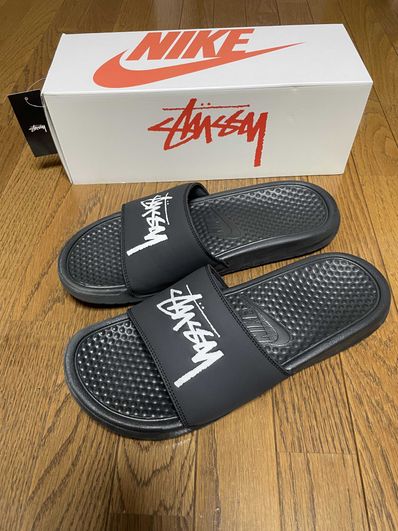 Stussy × Nike Benassi Slide "Off Noir" (CW2787-001)