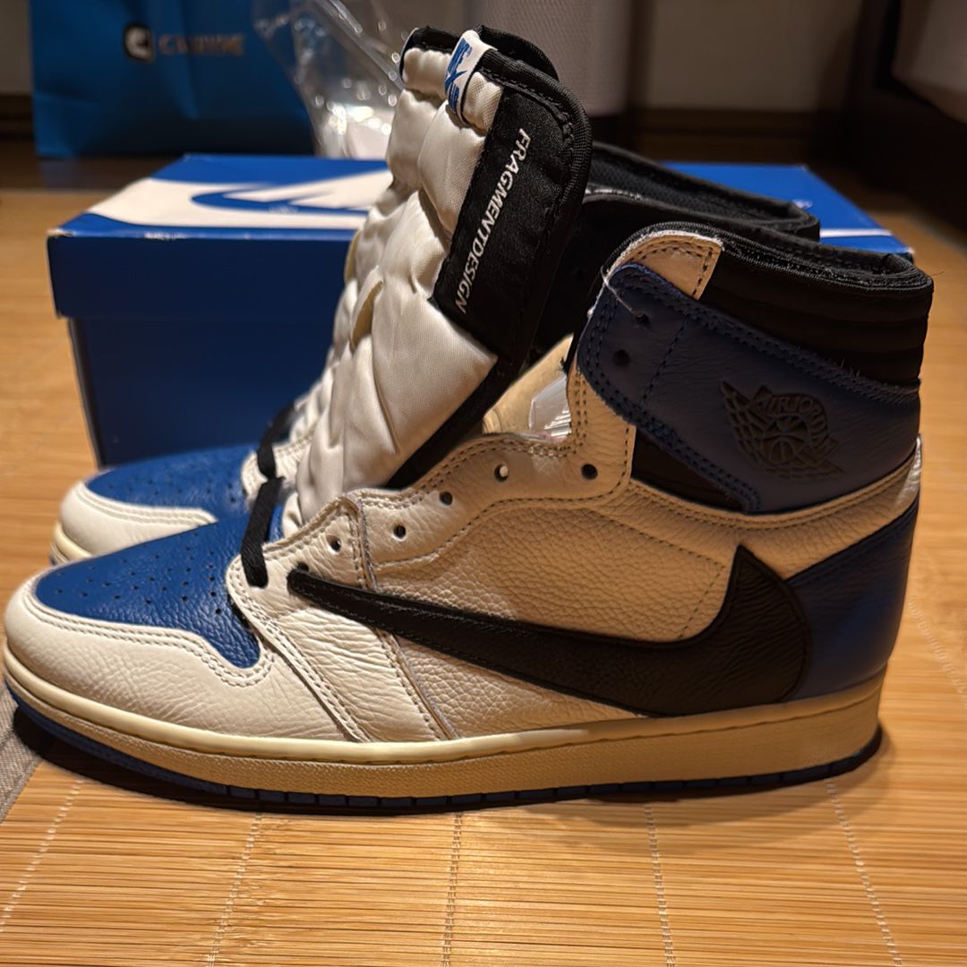 Travis Scott × fragment design × Nike Air Jordan 1 Retro High OG SP "Military Blue"