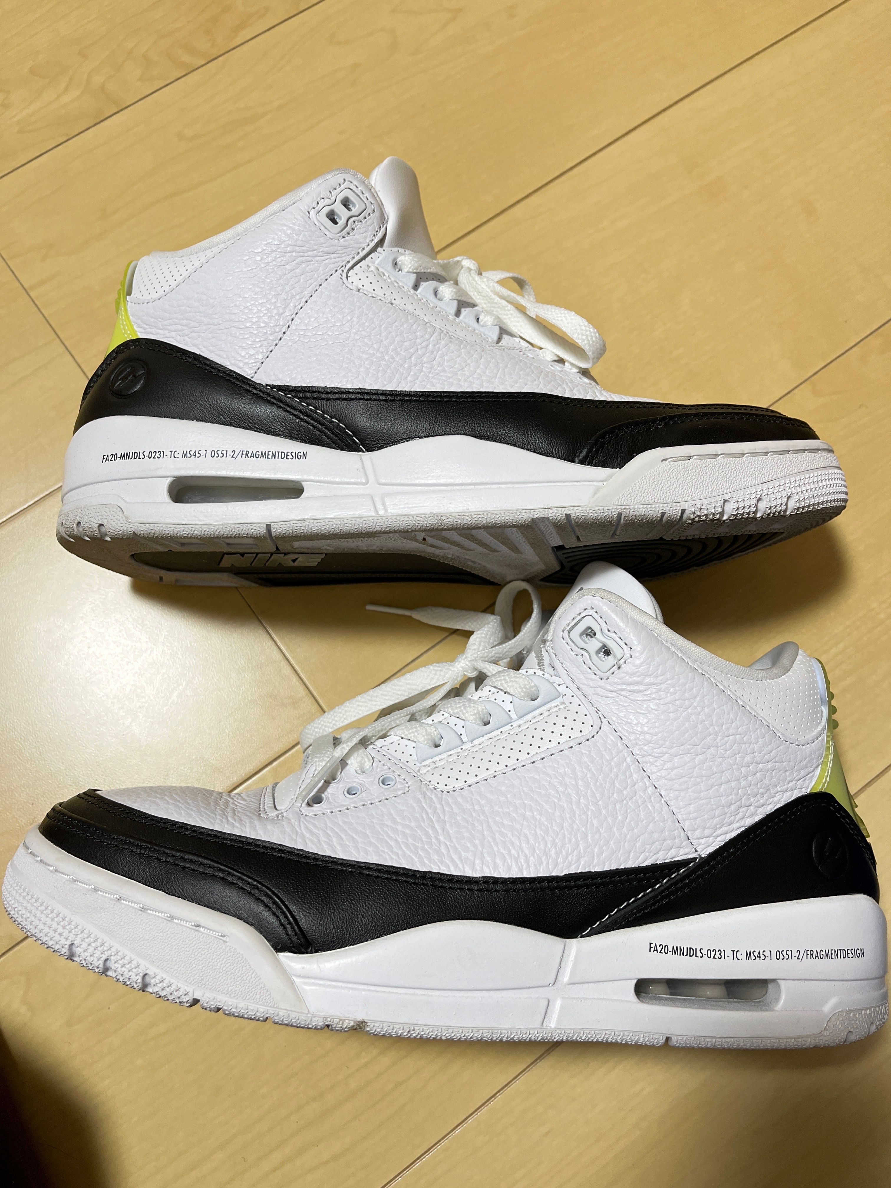 Fragment × Nike Air Jordan 3 "White/Black"