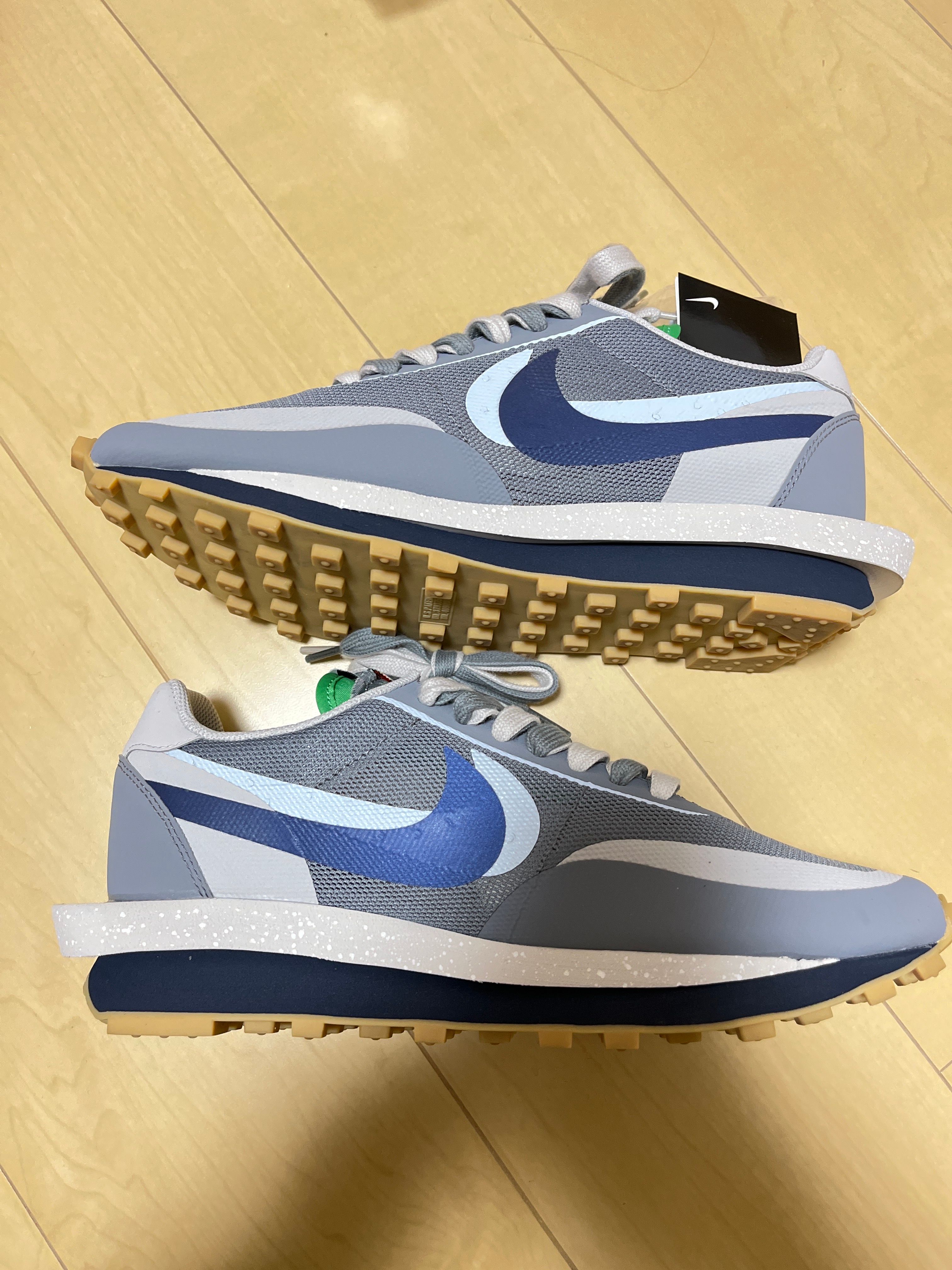 CLOT × Sacai × Nike LD Waffle "Grey Obsidian/Cool Grey"