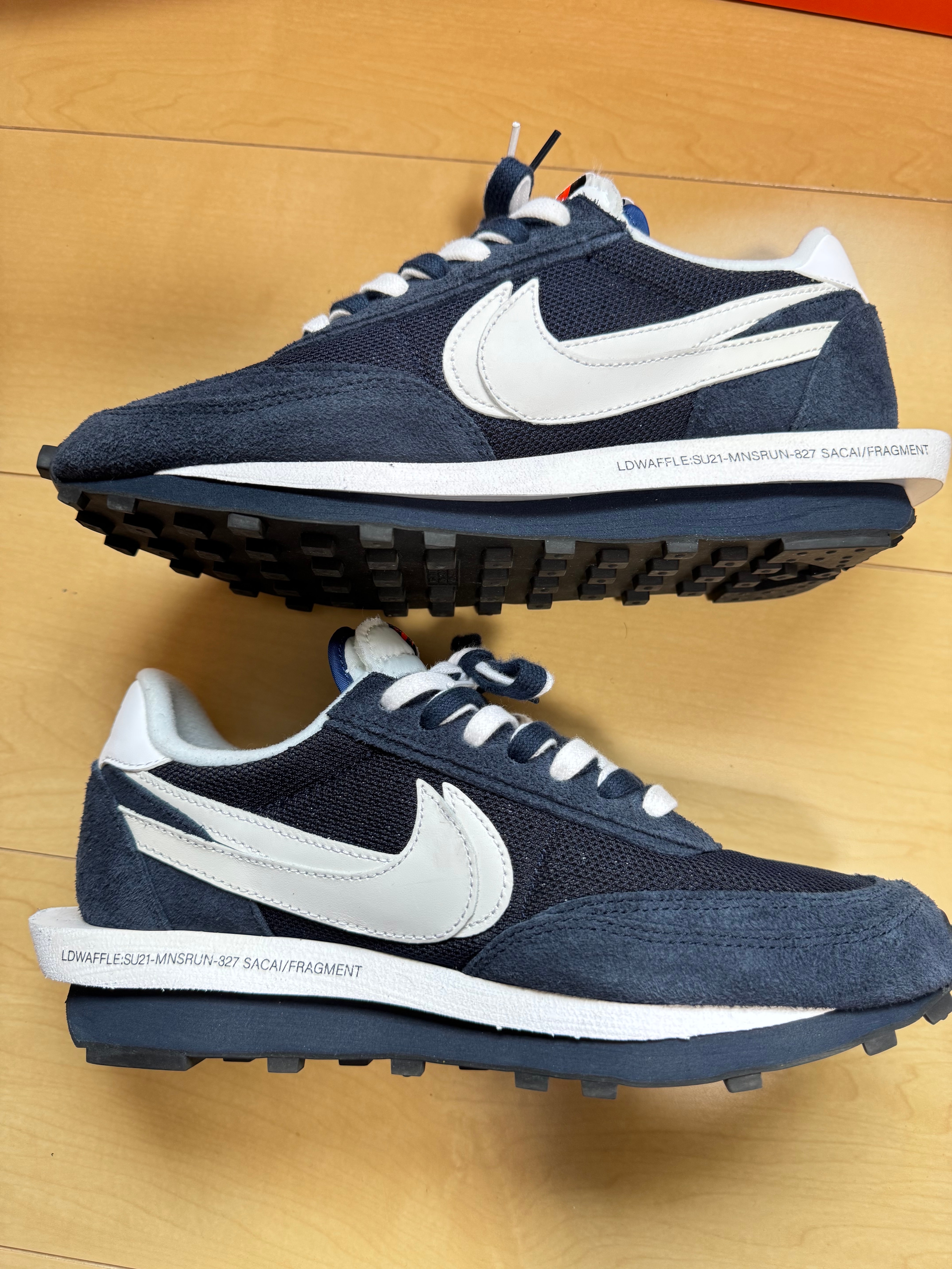 Fragment × sacai × Nike LD Waffle "Blackended Blue"