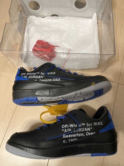 Off-White × Nike Air Jordan 2 Low "Black and Varsity Royal"
