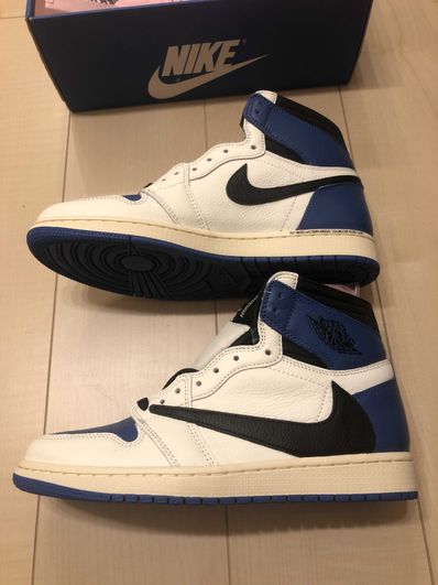 Travis Scott × fragment design × Nike Air Jordan 1 Retro High OG SP "Military Blue"
