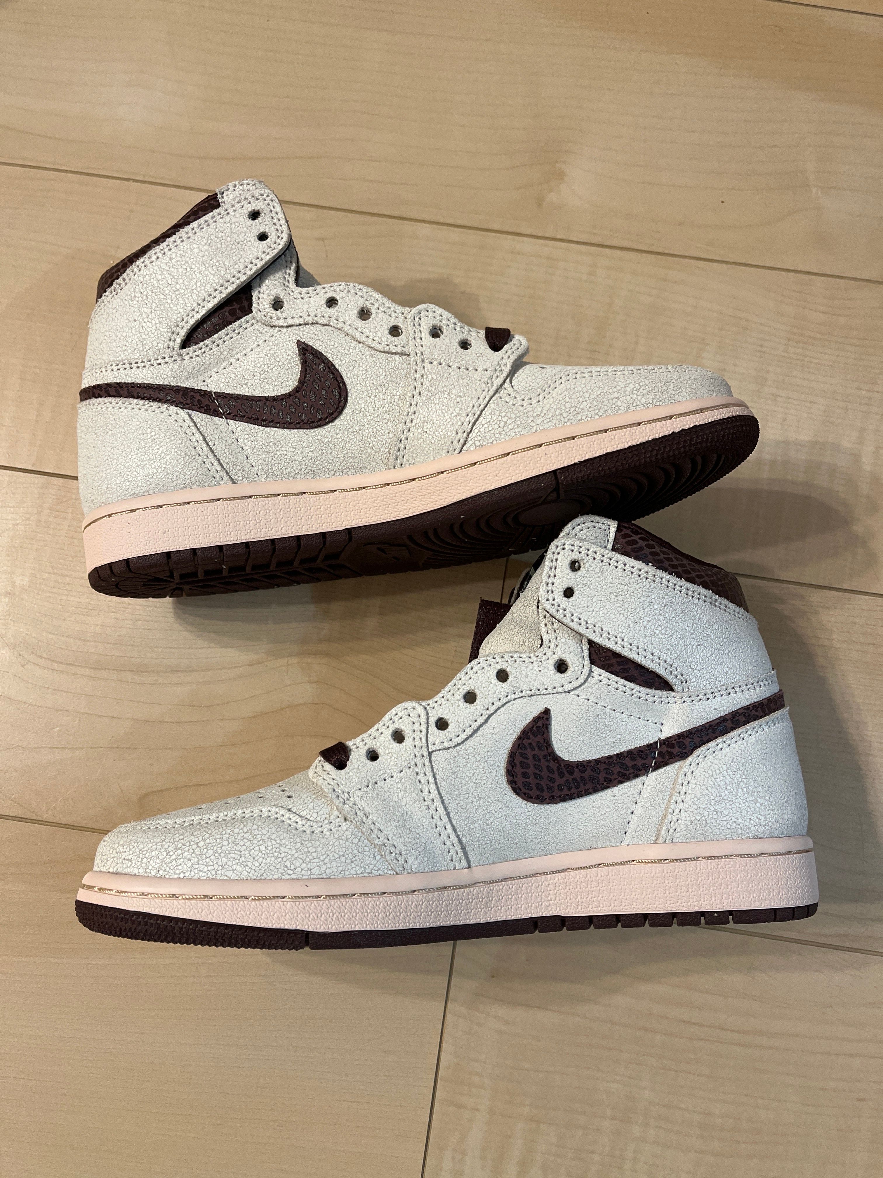 A Ma Maniere × Nike Air Jordan 1 Retro High OG "Sail and Burgundy"