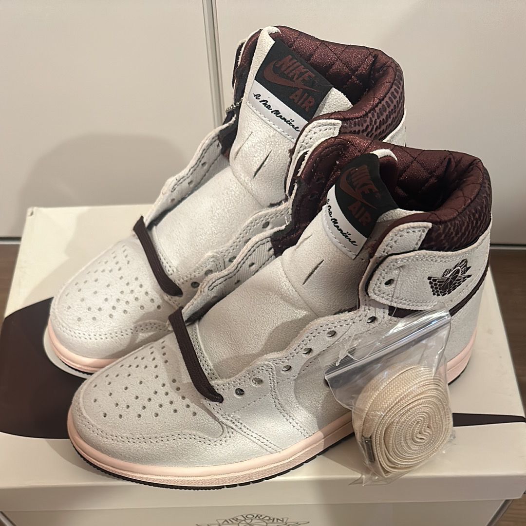 A Ma Maniere × Nike Air Jordan 1 Retro High OG "Sail and Burgundy"