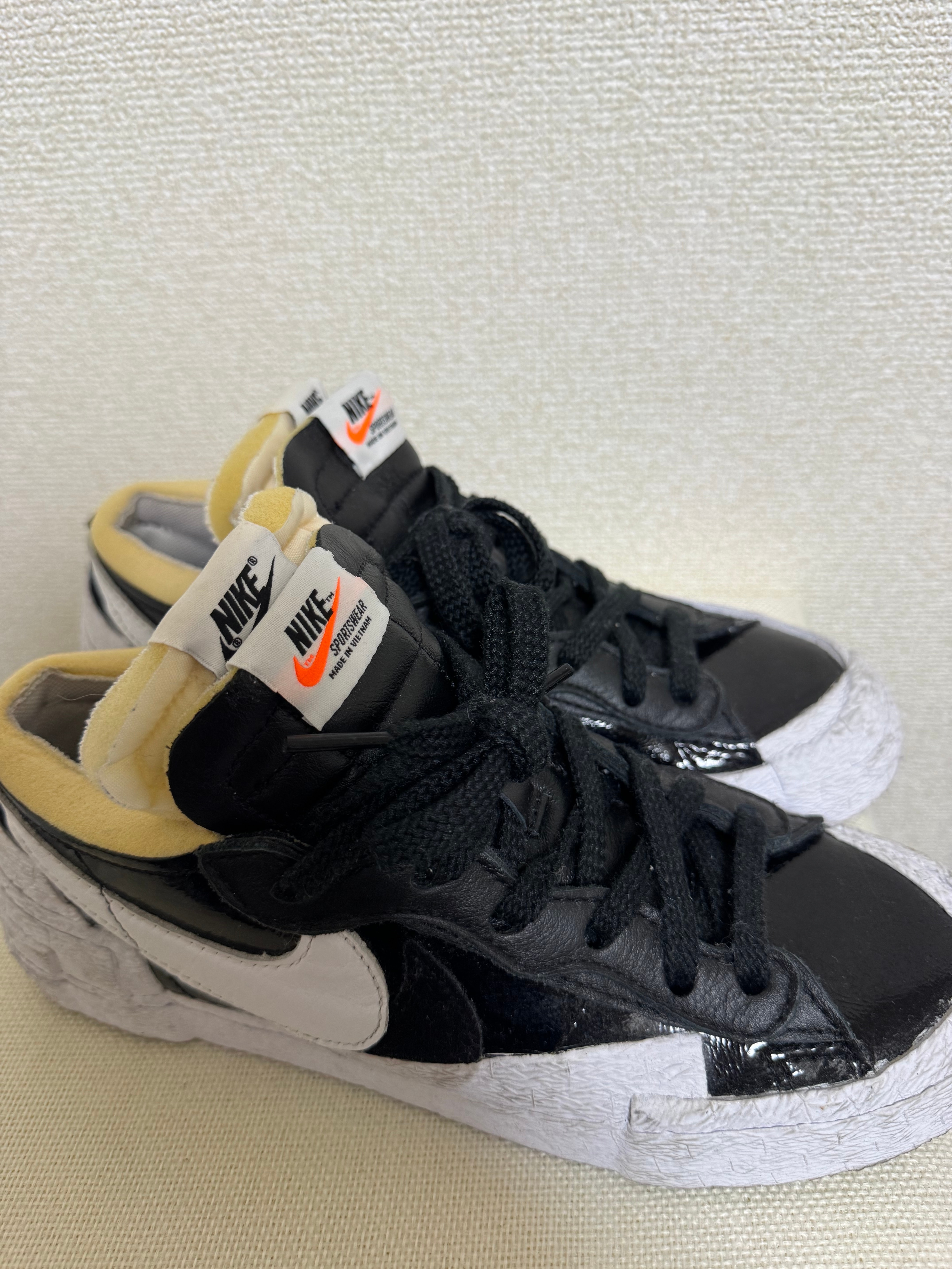 sacai × Nike Blazer Low "Black Patent Leather"