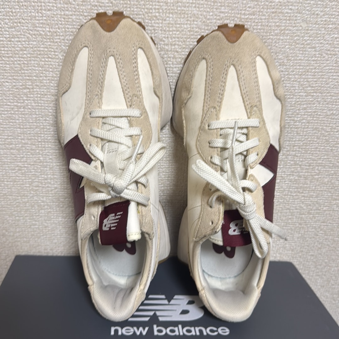 New Balance Women's 327 "White/Dark Red"