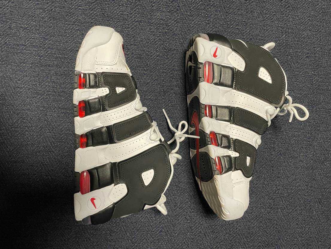 NIKE AIR MORE UPTEMPO "WHITE/BLACK/UNIVERSITY RED"(2020)