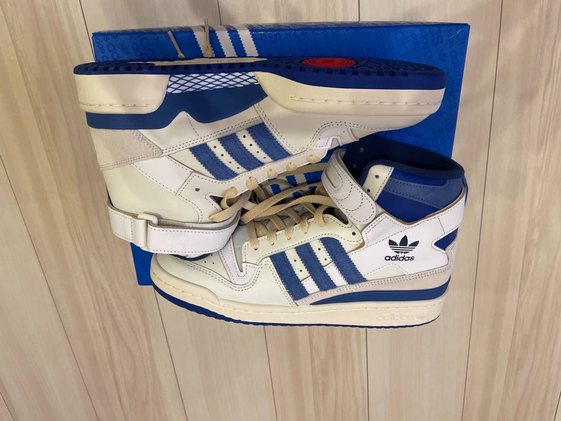 adidas Forum 84 High Blue Thread "Off White-Bright Blue/Footwear White"