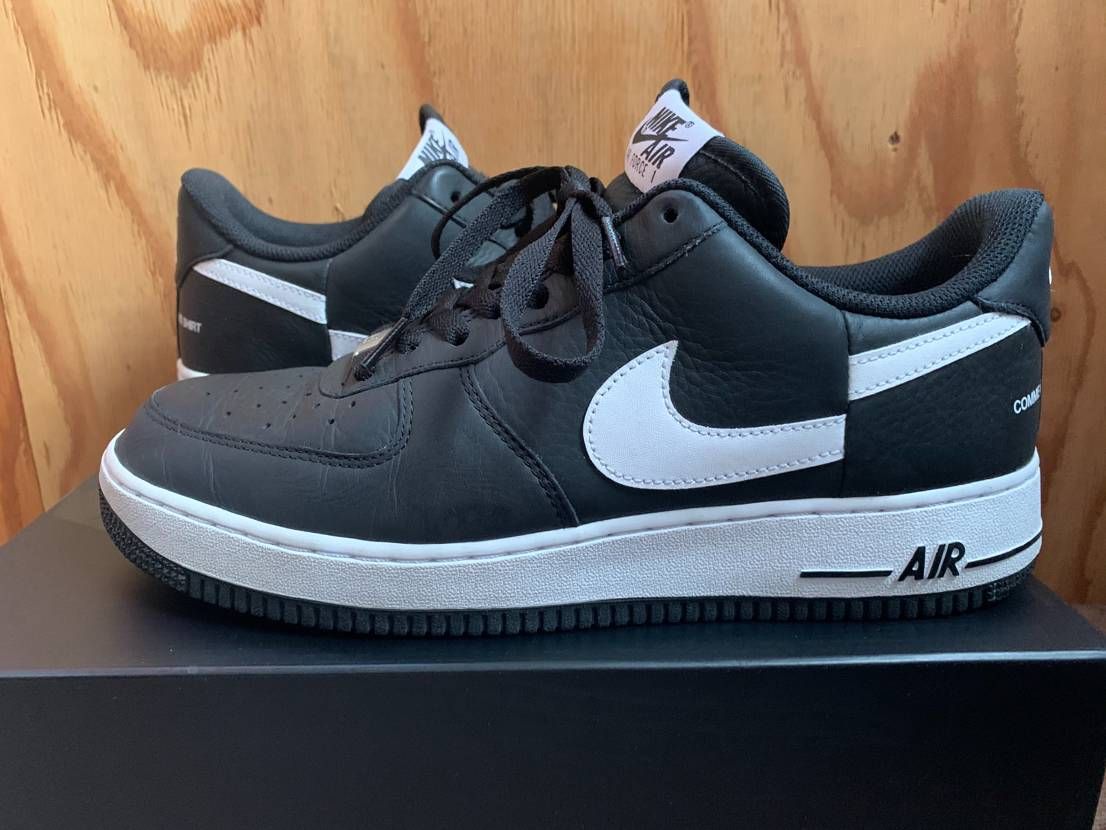 Supreme × COMME des GARCONS SHIRT × Nike Air Force 1 Low "Black/White" (2018)