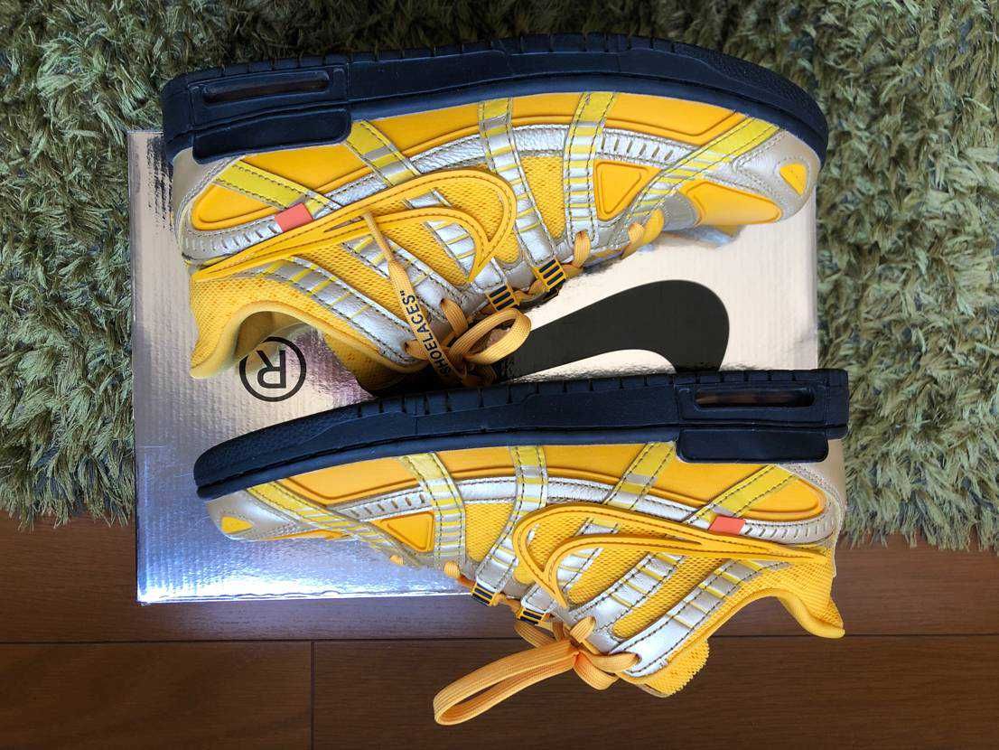 Off-White × Nike Air Rubber Dunk "University Gold" 