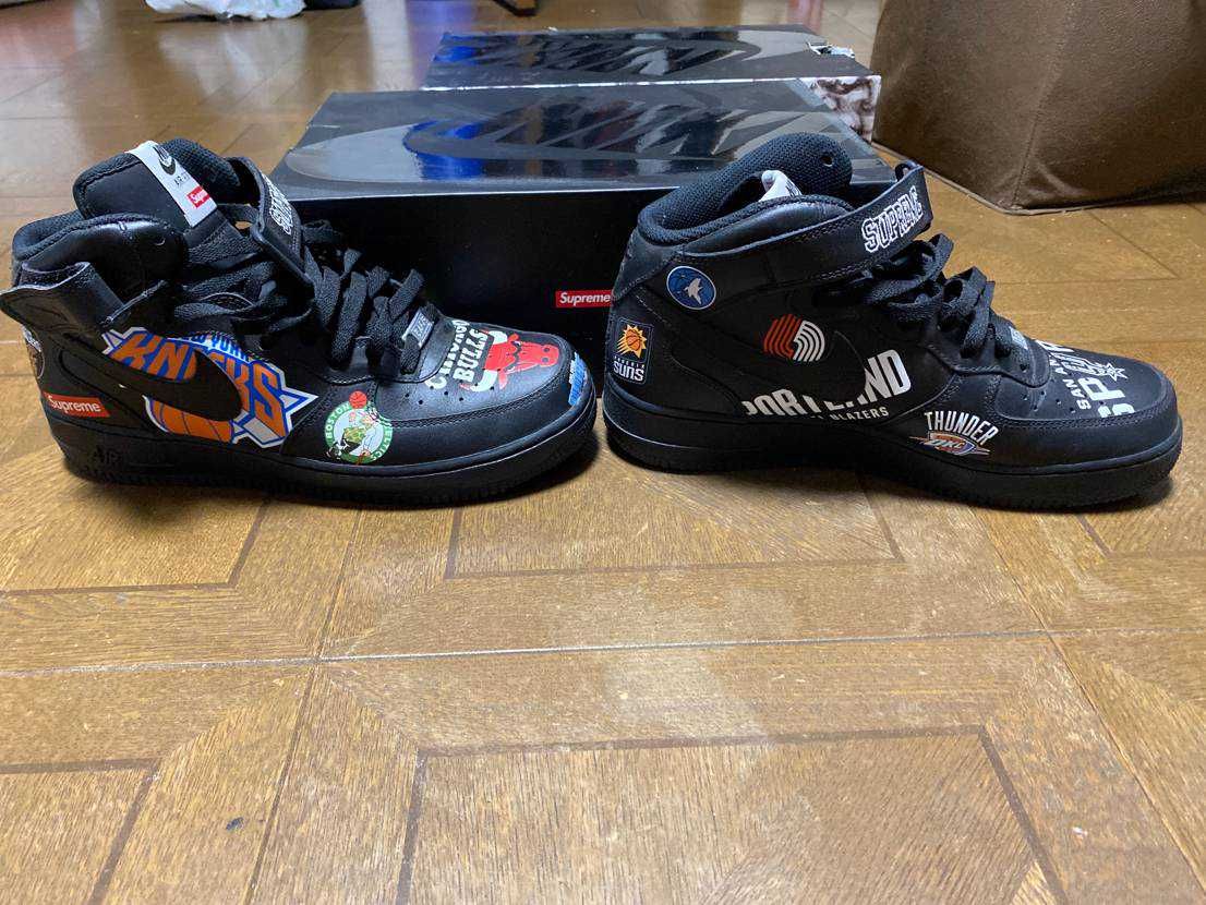 Supreme × NBA × Nike Air Force 1 Mid '07 "Black"