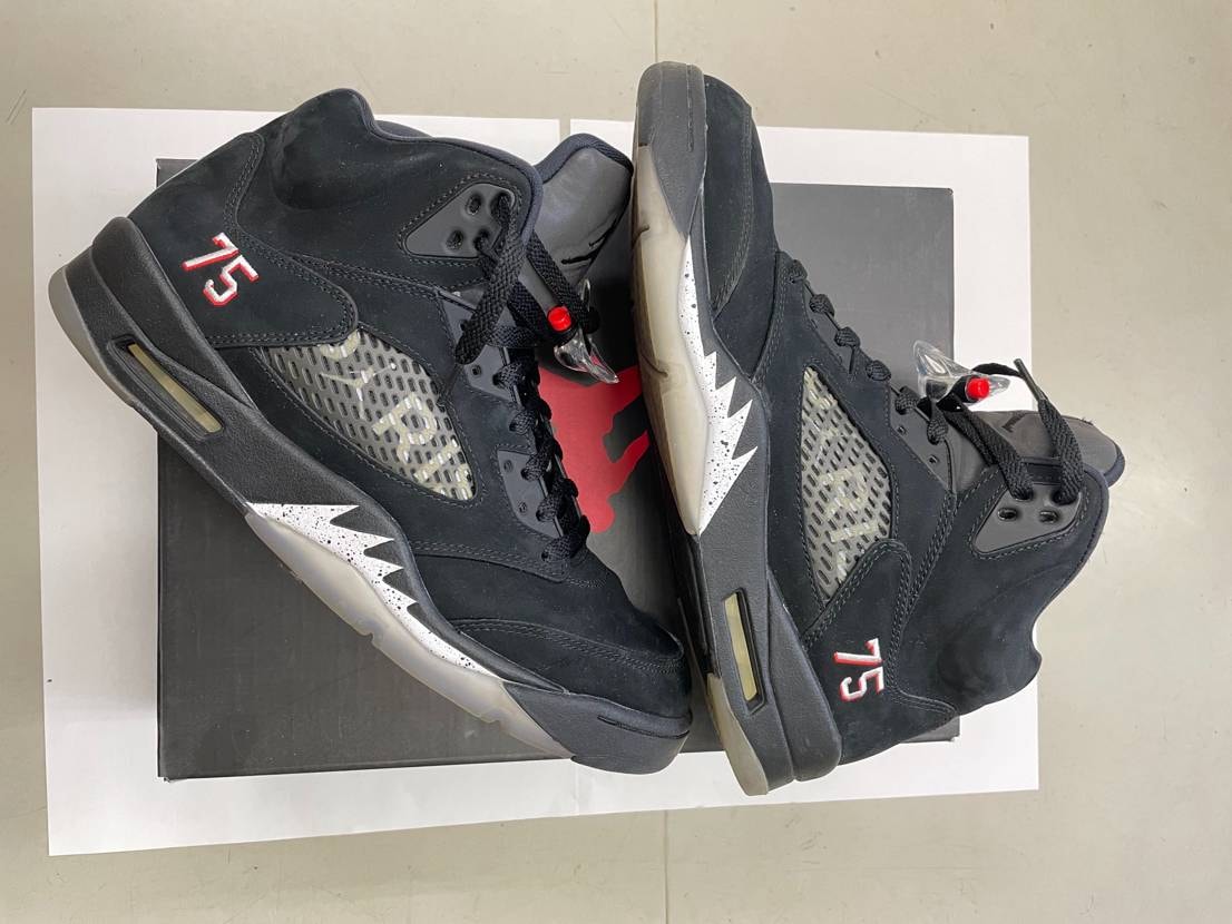 NIKE AIR JORDAN 5 PARIS SAINT-GERMAIN BLACK/CEMENT GREY