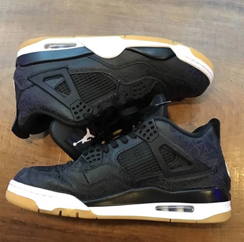 Nike Air Jordan 4 Retro "Laser Black/Gum"