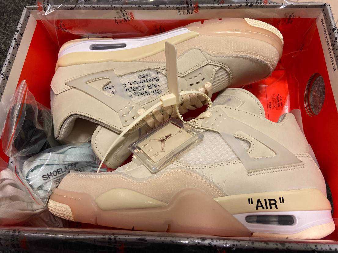 Off-White × Nike Women's Air Jordan 4 SP "Sail"