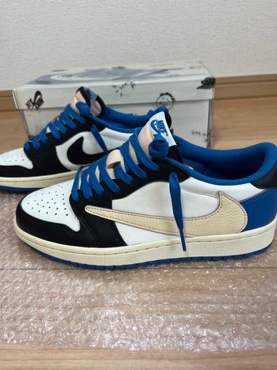 Travis Scott × fragment design × Nike Air Jordan 1 Low OG SP "Military Blue"